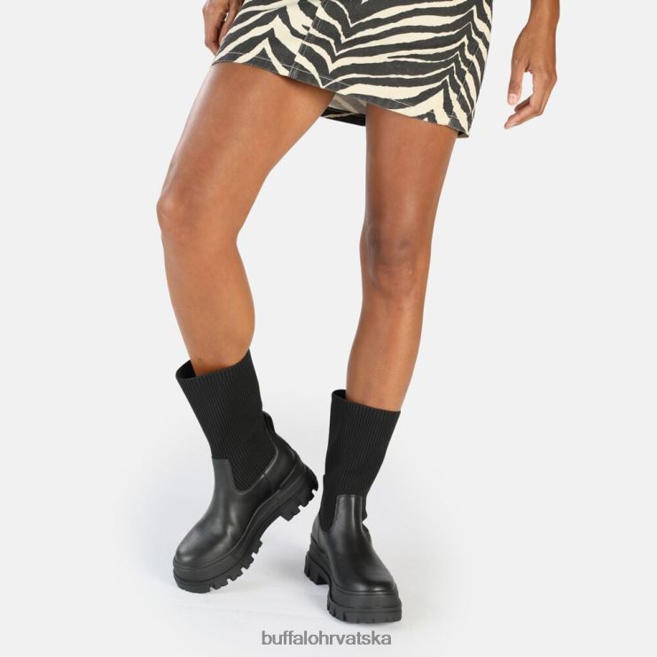 crno Buffalo aspha sock boot short boot vegan |čizme TDD6T538